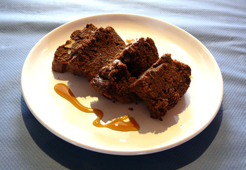 Bizcocho de chocolate con nueces y portobellos glaseados - 2do Premio 2011